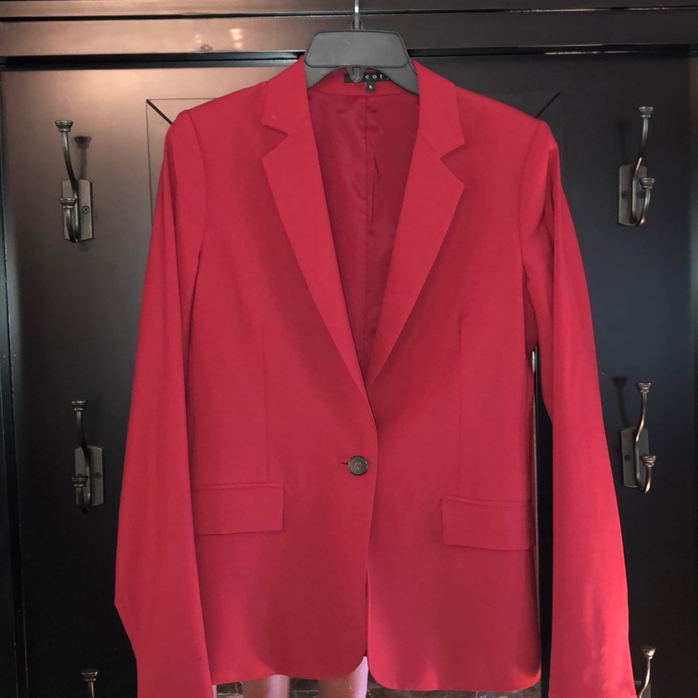 Theory crimson red suit jacket/blazer